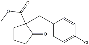 methyl 1-(4-chlorobenzyl)-2-oxocyclopentanecarboxylate Struktur