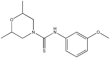 N4-(3-methoxyphenyl)-2,6-dimethylmorpholine-4-carbothioamide Struktur