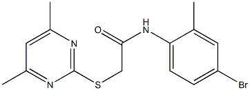 N-(4-bromo-2-methylphenyl)-2-[(4,6-dimethyl-2-pyrimidinyl)sulfanyl]acetamide Struktur