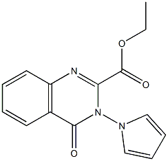 ethyl 4-oxo-3-(1H-pyrrol-1-yl)-3,4-dihydroquinazoline-2-carboxylate Struktur