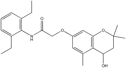 N1-(2,6-diethylphenyl)-2-[(4-hydroxy-2,2,5-trimethyl-3,4-dihydro-2H-chromen-7-yl)oxy]acetamide Struktur