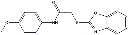 2-(1,3-benzoxazol-2-ylsulfanyl)-N-(4-methoxyphenyl)acetamide Struktur