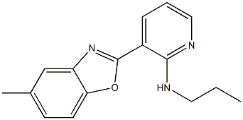 N-[3-(5-methyl-1,3-benzoxazol-2-yl)-2-pyridinyl]-N-propylamine Struktur