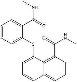 N1-methyl-8-({2-[(methylamino)carbonyl]phenyl}thio)-1-naphthamide Struktur