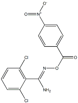 O1-(4-nitrobenzoyl)-2,6-dichlorobenzene-1-carbohydroximamide Struktur