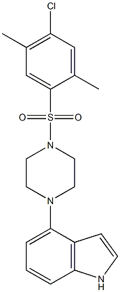 4-{4-[(4-chloro-2,5-dimethylphenyl)sulfonyl]piperazino}-1H-indole Struktur