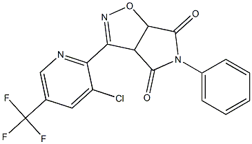 3-[3-chloro-5-(trifluoromethyl)-2-pyridinyl]-5-phenyl-3aH-pyrrolo[3,4-d]isoxazole-4,6(5H,6aH)-dione Struktur