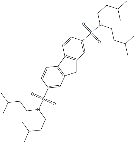 N2,N2,N7,N7-tetraisopentyl-9H-fluorene-2,7-disulfonamide Struktur