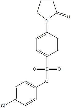 4-chlorophenyl 4-(2-oxotetrahydro-1H-pyrrol-1-yl)benzene-1-sulfonate Struktur