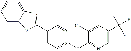 2-(4-{[3-chloro-5-(trifluoromethyl)-2-pyridinyl]oxy}phenyl)-1,3-benzothiazole Struktur