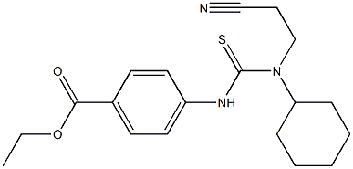 ethyl 4-({[(2-cyanoethyl)(cyclohexyl)amino]carbothioyl}amino)benzoate Struktur