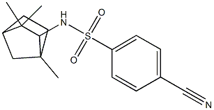 N1-(1,3,3-trimethylbicyclo[2.2.1]hept-2-yl)-4-cyanobenzene-1-sulfonamide Struktur