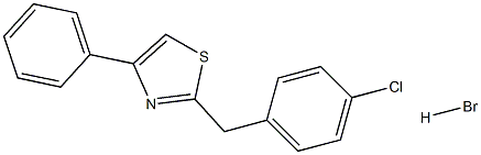 2-(4-chlorobenzyl)-4-phenyl-1,3-thiazole hydrobromide Struktur