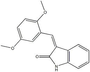 3-(2,5-dimethoxybenzylidene)indolin-2-one Struktur