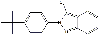 2-[4-(tert-butyl)phenyl]-3-chloro-2H-indazole Struktur