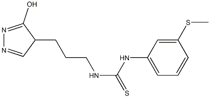 N-[3-(3-hydroxy-4H-pyrazol-4-yl)propyl]-N'-[3-(methylthio)phenyl]thiourea Struktur