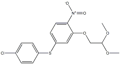 4-[(4-chlorophenyl)thio]-2-(2,2-dimethoxyethoxy)-1-nitrobenzene Struktur