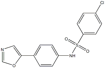 N1-[4-(1,3-oxazol-5-yl)phenyl]-4-chlorobenzene-1-sulfonamide Struktur