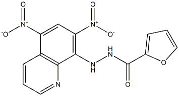 N'-(5,7-dinitro-8-quinolinyl)-2-furohydrazide Struktur