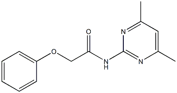 N-(4,6-dimethyl-2-pyrimidinyl)-2-phenoxyacetamide Struktur