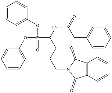 diphenyl {4-(1,3-dioxo-2,3-dihydro-1H-isoindol-2-yl)-1-[(2-phenylacetyl)ami no]butyl}phosphonate Struktur