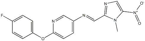 N3-[(1-methyl-5-nitro-1H-imidazol-2-yl)methylidene]-6-(4-fluorophenoxy)pyridin-3-amine Struktur