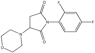 1-(2,4-difluorophenyl)-3-morpholinodihydro-1H-pyrrole-2,5-dione Struktur