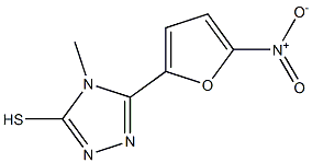 4-methyl-5-(5-nitro-2-furyl)-4H-1,2,4-triazole-3-thiol Struktur