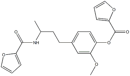 4-{3-[(2-furylcarbonyl)amino]butyl}-2-methoxyphenyl 2-furoate Struktur