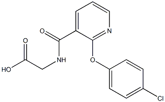 2-({[2-(4-chlorophenoxy)-3-pyridyl]carbonyl}amino)acetic acid Struktur