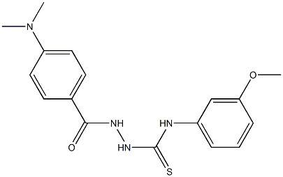 N1-(3-methoxyphenyl)-2-[4-(dimethylamino)benzoyl]hydrazine-1-carbothioamide Struktur