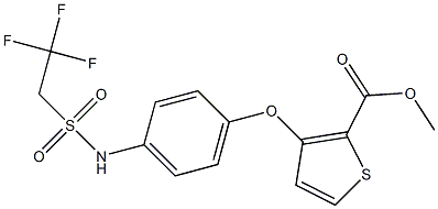 methyl 3-(4-{[(2,2,2-trifluoroethyl)sulfonyl]amino}phenoxy)-2-thiophenecarboxylate Struktur