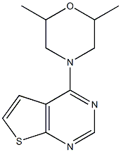 2,6-dimethyl-4-thieno[2,3-d]pyrimidin-4-ylmorpholine Struktur