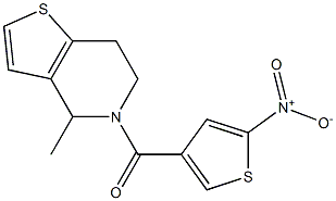 (4-methyl-4,5,6,7-tetrahydrothieno[3,2-c]pyridin-5-yl)(5-nitro-3-thienyl)methanone Struktur