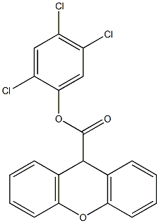 2,4,5-trichlorophenyl 9H-xanthene-9-carboxylate Struktur