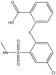 2-({4-chloro-2-[(methylamino)sulfonyl]phenyl}thio)benzoic acid Struktur