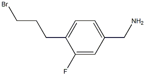 (4-(3-bromopropyl)-3-fluorophenyl)methanamine Struktur