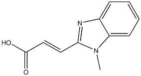 (E)-3-(1-methyl-1H-benzo[d]imidazol-2-yl)acrylic acid Struktur