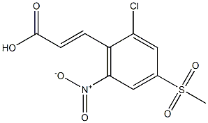 (E)-3-(2-chloro-4-(methylsulfonyl)-6-nitrophenyl)acrylic acid Struktur