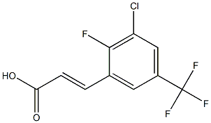 (E)-3-(3-chloro-2-fluoro-5-(trifluoromethyl)phenyl)acrylic acid Struktur