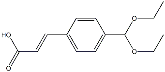 (E)-3-(4-(diethoxymethyl)phenyl)acrylic acid Struktur