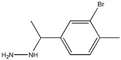 1-(1-(3-bromo-4-methylphenyl)ethyl)hydrazine Struktur