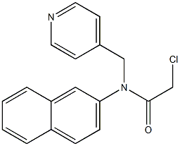 2-chloro-N-(naphthalen-2-yl)-N-((pyridin-4-yl)methyl)acetamide Struktur