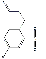 3-(4-bromo-2-(methylsulfonyl)phenyl)propanal Struktur