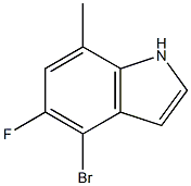 4-bromo-5-fluoro-7-methyl-1H-indole Struktur