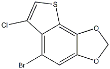 5-bromo-6-chloro-2,3-dihydrothieno[2,3-e][1,3]benzodioxole Struktur