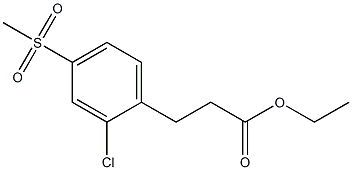 ethyl 3-(2-chloro-4-(methylsulfonyl)phenyl)propanoate Struktur