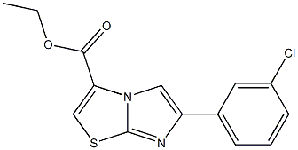 ETHYL 6-(3-CHLOROPHENYL)IMIDAZO[2,1-B][1,3]THIAZOLE-3-CARBOXYLATE Struktur