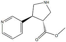 (+/-)-trans-Methyl 4-(pyridin-3-yl)pyrrolidine-3-carboxylate Struktur