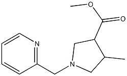 methyl-4-methyl-1-((pyridin-2-yl)methyl)pyrrolidine-3-carboxylate Struktur